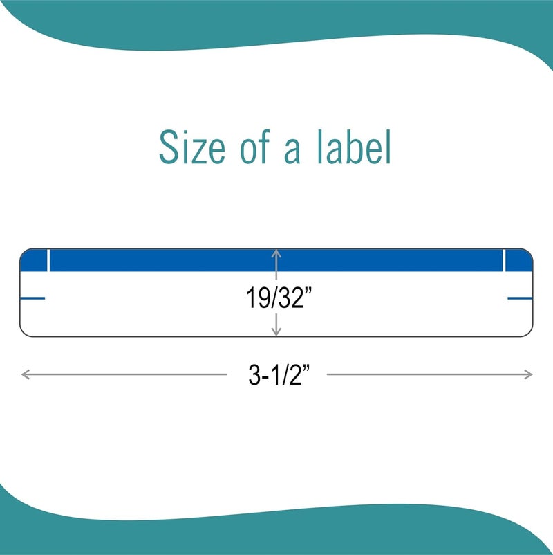 EXTRIC File Folder Labels 28 Sheets Light Blue File Labels a Total of 252 File Labels for File Folders - Image 1